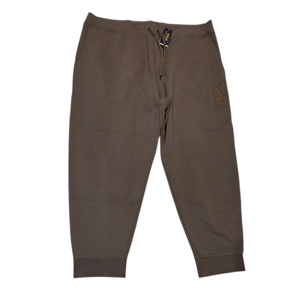 Polo Ralph Lauren Mens Jogger Sweatpants Olive Green Big Pony Logo 3XB